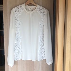 Rebecca Taylor silk and lace Blouse.